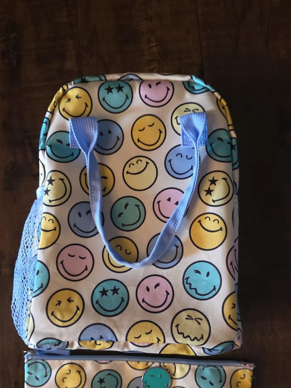 Kids Smiley Face Lunch Bag and Pencil Bag